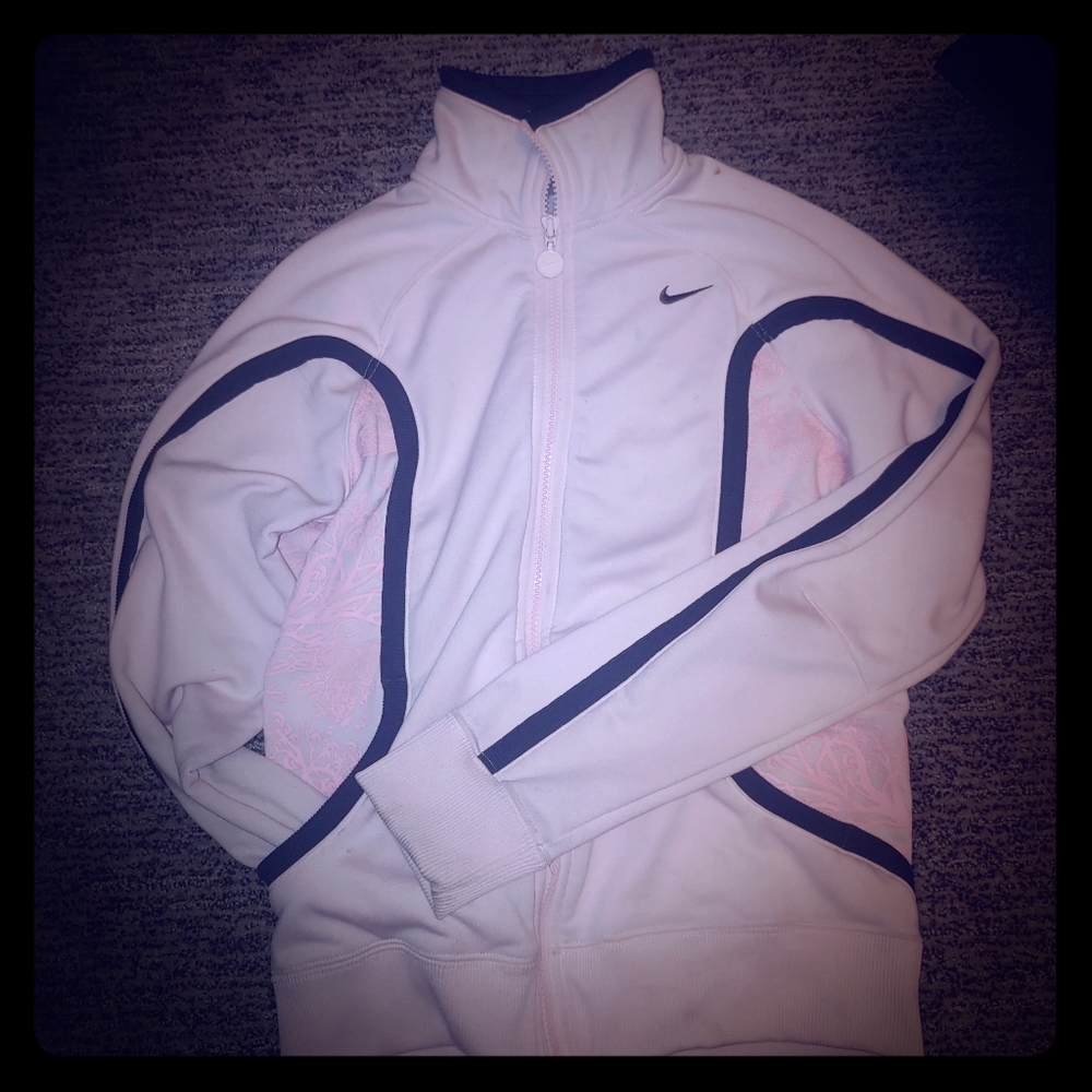 RARE unique pink nike track jacket